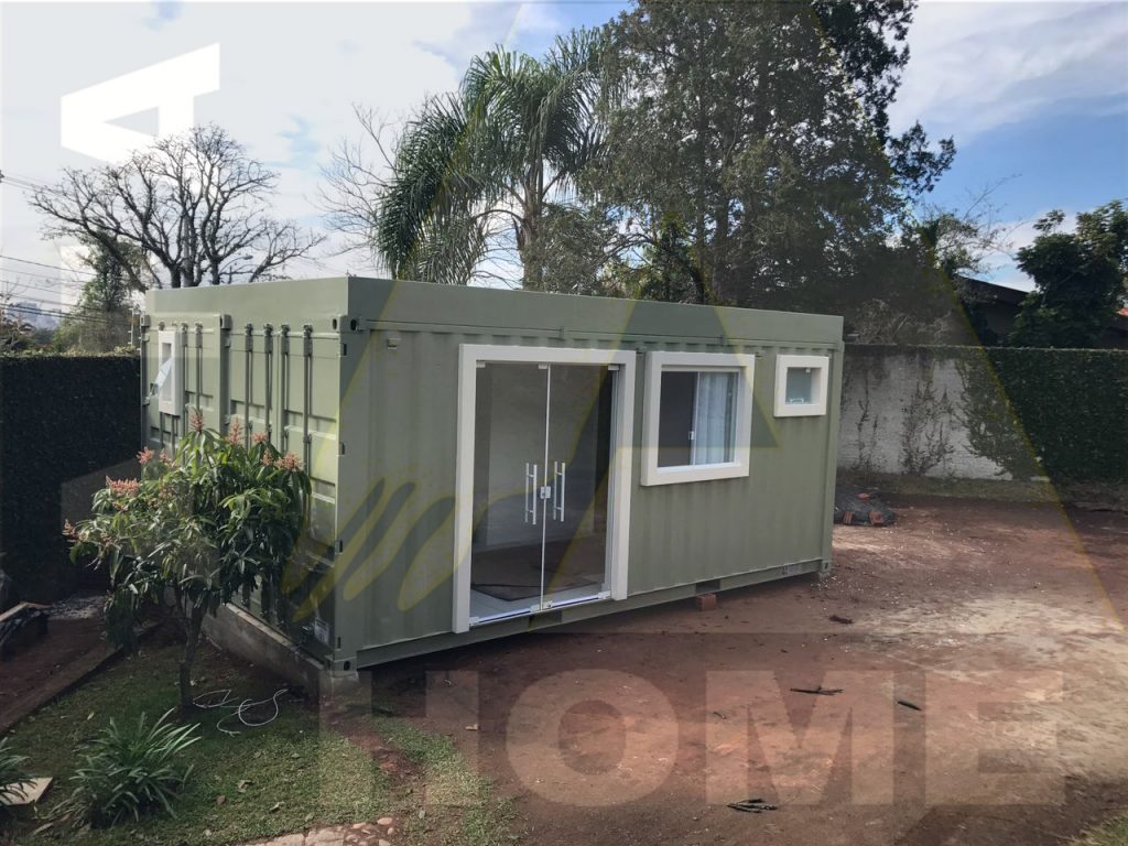 Casa para chácara, modernidade em grande estilo, composta em 2 containers sendo 1 de 20 pés e outro de 10 pés.